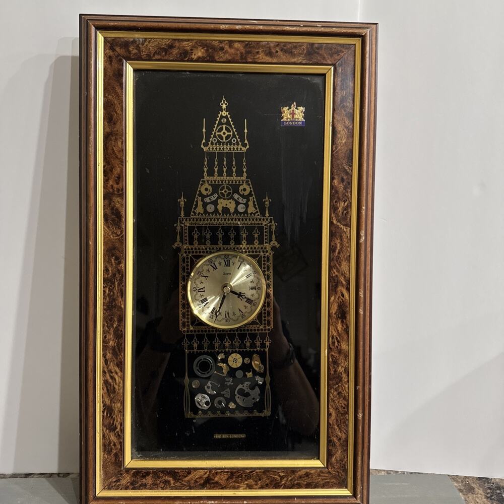 Vintage Quartz London Big Ben Wall Clock Steampunk Clock Made In UK London